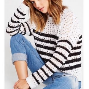 BCBGeneration Black And White Striped Sweater